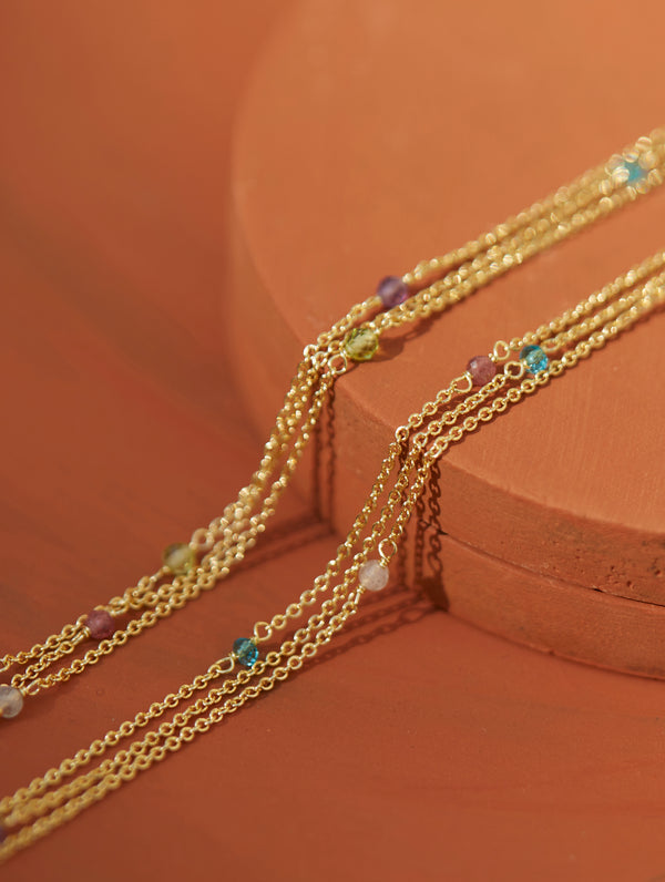 Ira Layered Necklace - Lavender