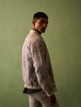 Wara Botanical Linen Jacket - Ash