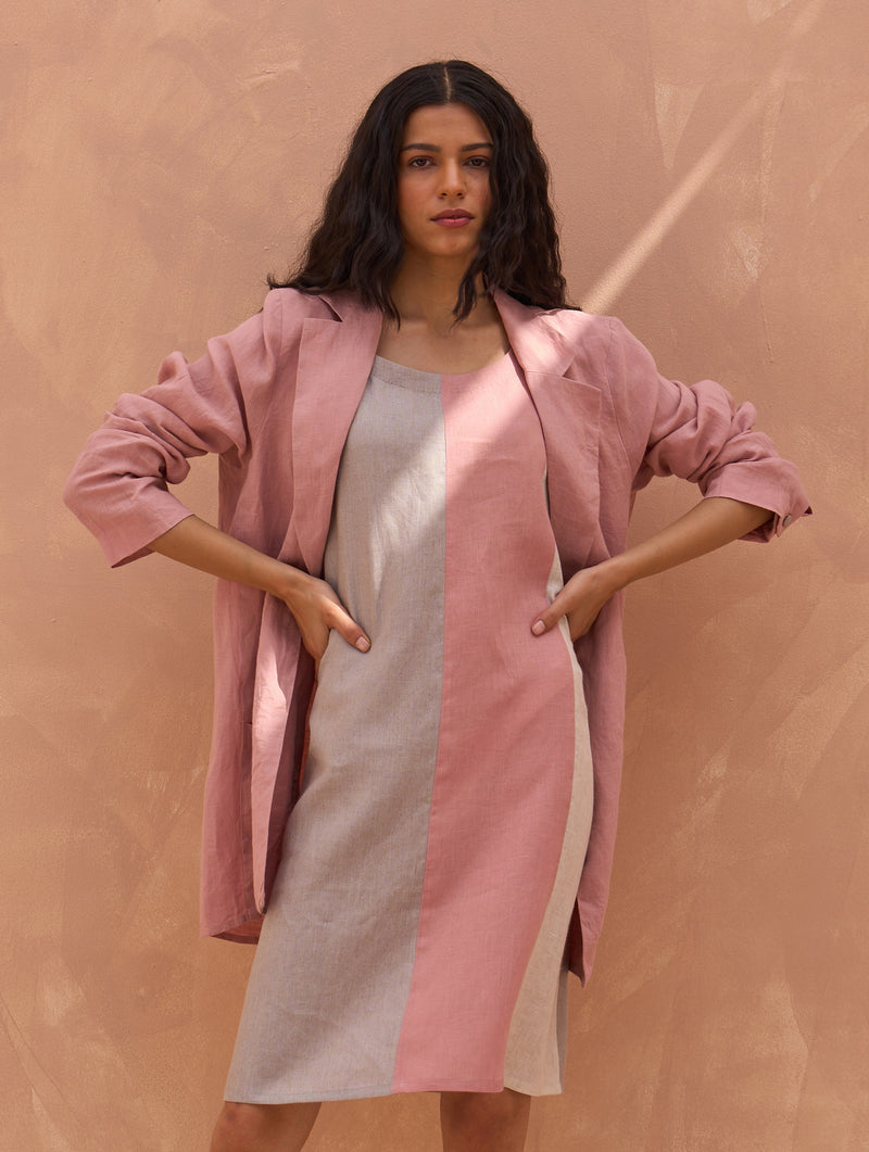 Carla Linen Summer Blazer - Rose