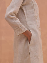 Kisa Hand-Embroidered Kurta - Off-White