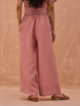 Liz Linen Pant - Rose