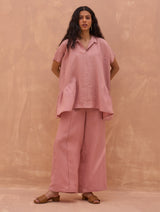 Liz Linen Pant - Rose