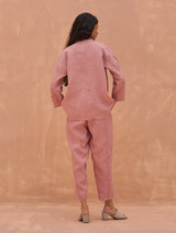 Camille Hand-Embroidered Co-ord Set - Rose