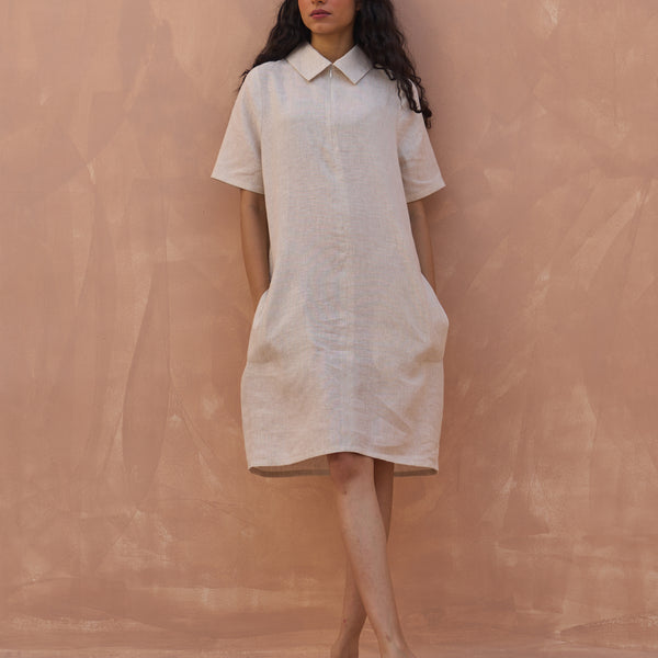 Runa Linen Shift Dress