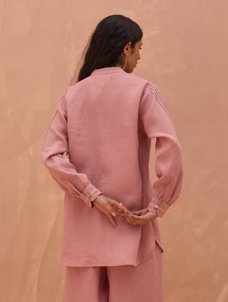 Enzo Linen Shirt - Rose