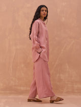 Enzo Linen Co-ord Set - Rose