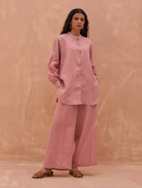 Enzo Linen Co-ord Set - Rose