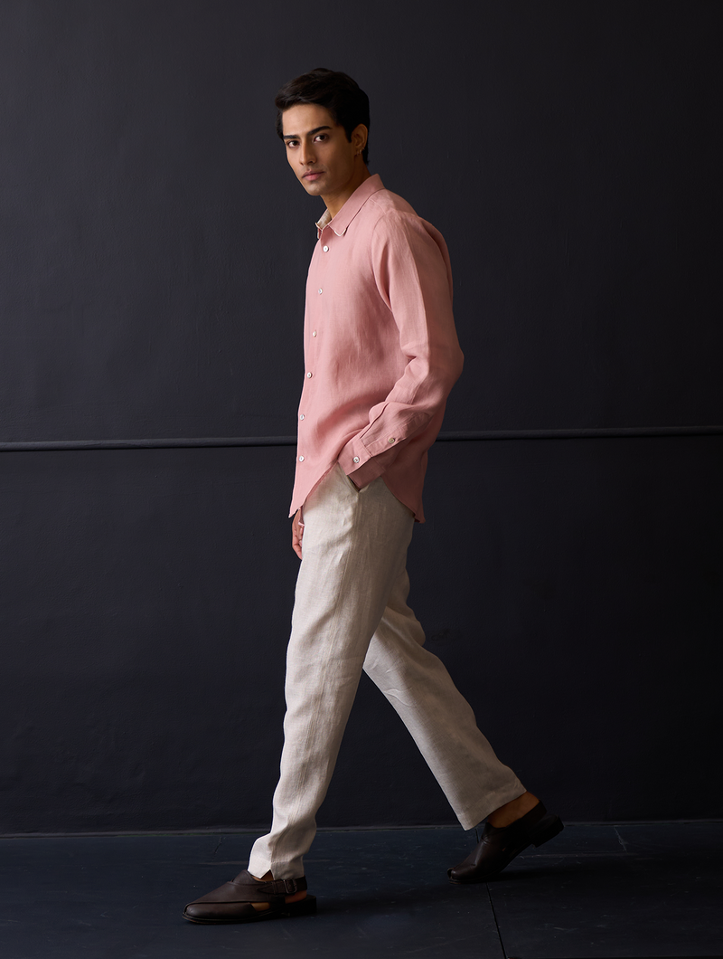 Koji Linen Shirt - Rose