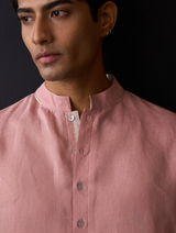 Sid Linen Kurta - Rose