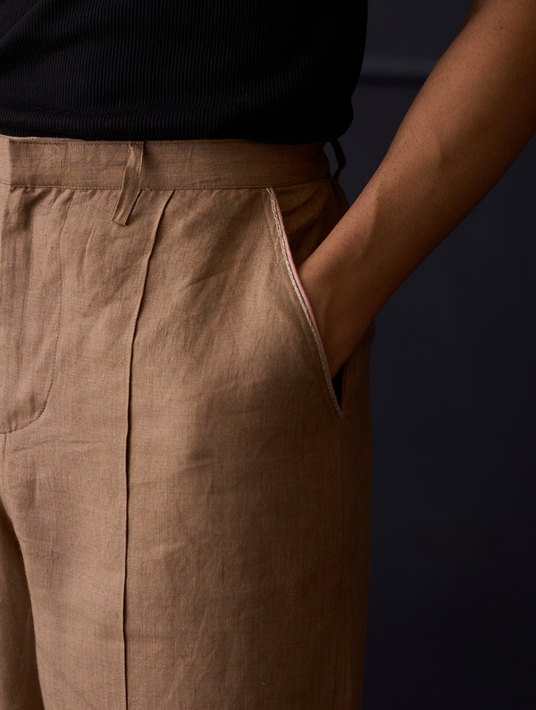 Kona Classic Linen Pant - Brown