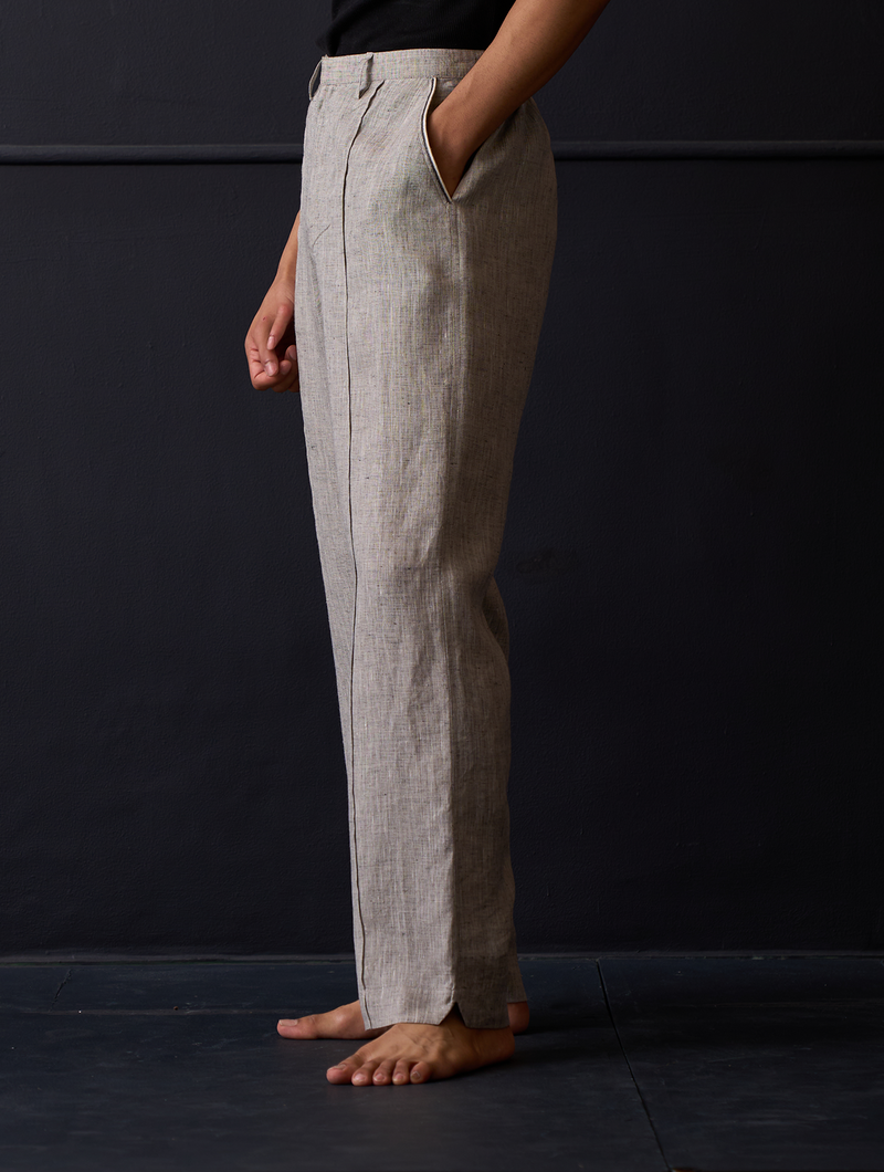 Pure Jill Linen Trapunto-Stitched Pants | JJill