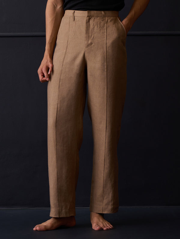 Kona Classic Linen Pant - Brown