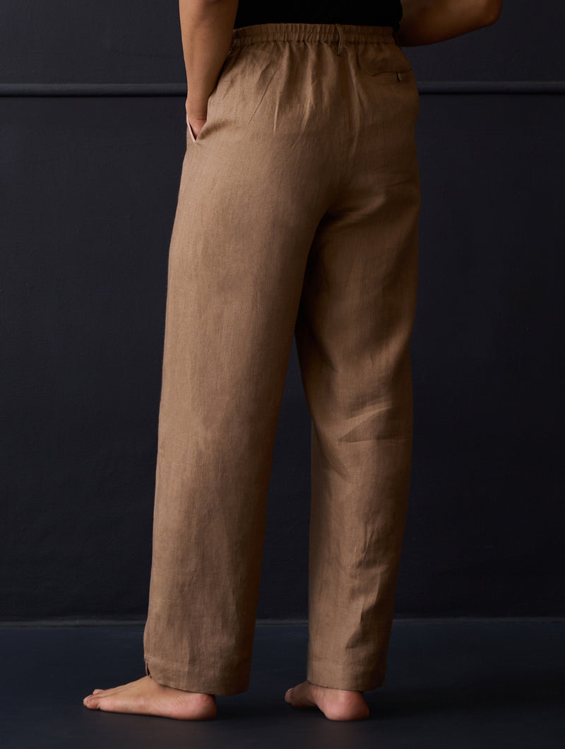 Kona Classic Linen Pant - Brown
