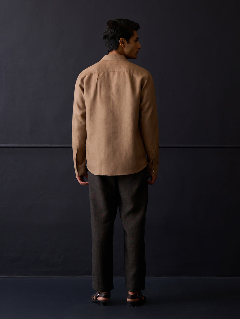 Koji Linen Shirt - Brown