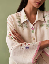 Mira Botanical Shirt - Ivory