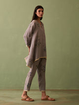 Rina Botanical Kurta - Ash