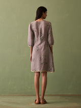 Mika Botanical Wrap Dress - Ash