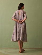 Kanami Botanical Linen Dress - Ash