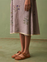 Kanami Botanical Linen Dress - Ash