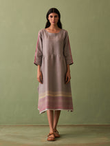 Eza Pintucked Linen Dress - Ash