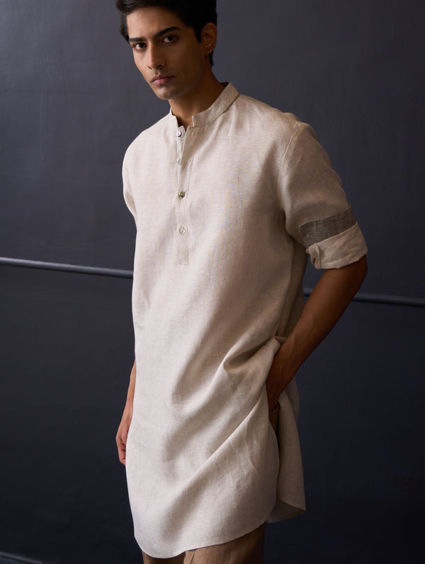 Sid Linen Kurta - Off White