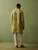 Hachi Botanical Linen Kurta - Fern