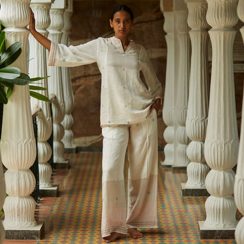 Lee Hand-Embroidered Jamdani Co-ord Set