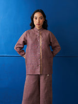Sakai Linen Shirt - Plum