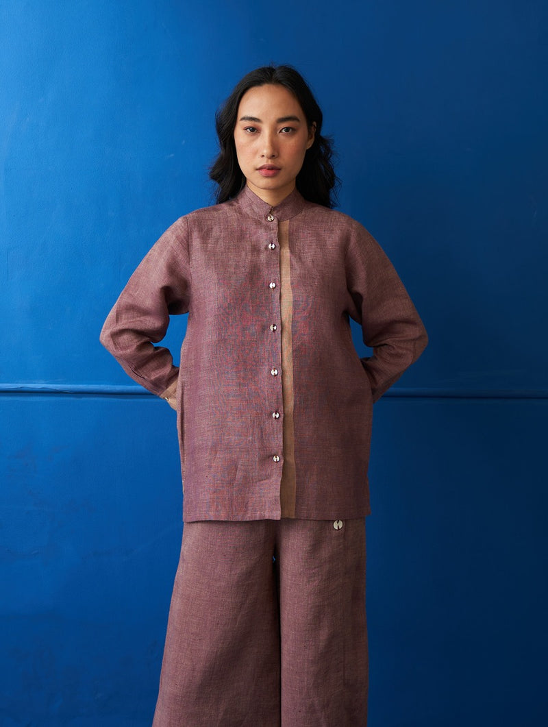 Sakai Linen Shirt - Plum