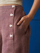 Sakai Linen Co-ord Set - Plum