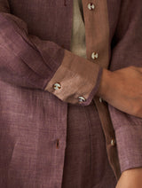 Sakai Linen Co-ord Set - Plum