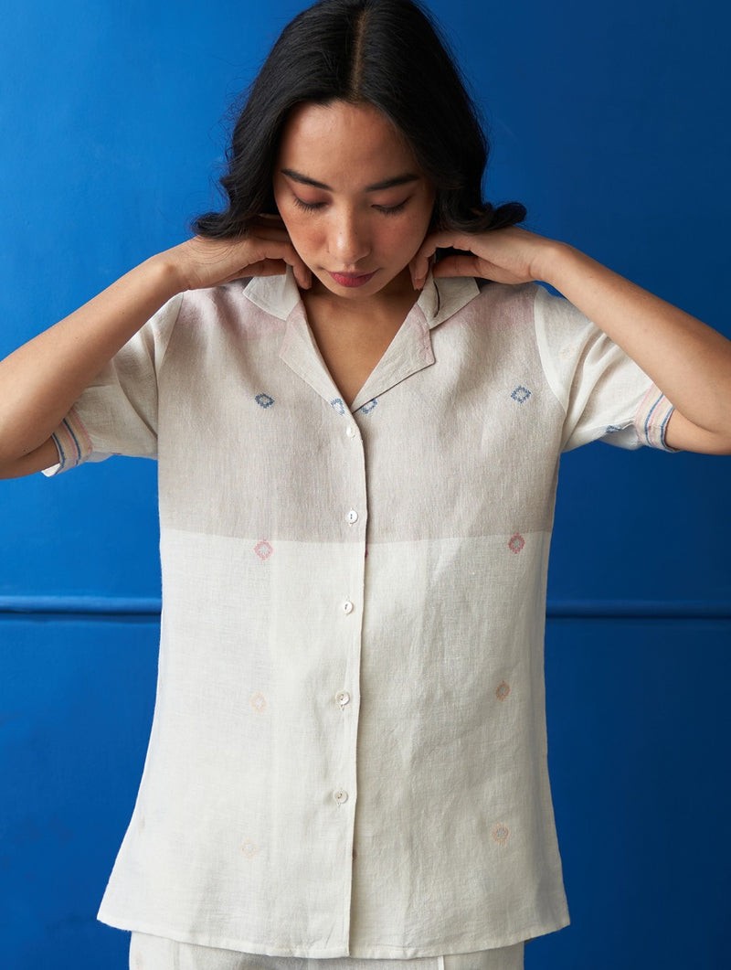 Vera Jamdani Linen Shirt