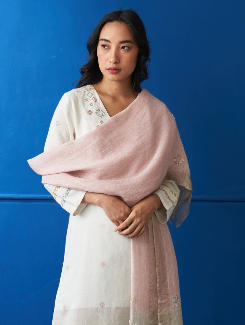Ginka Hand-Embroidered Jamdani Kurta Set