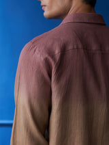Nori Linen Tie-Dye Shirt - Plum