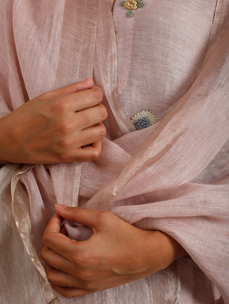 Bette Metallic Linen Dupatta