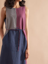 Asuka Color-Blocked Dress - Dusk