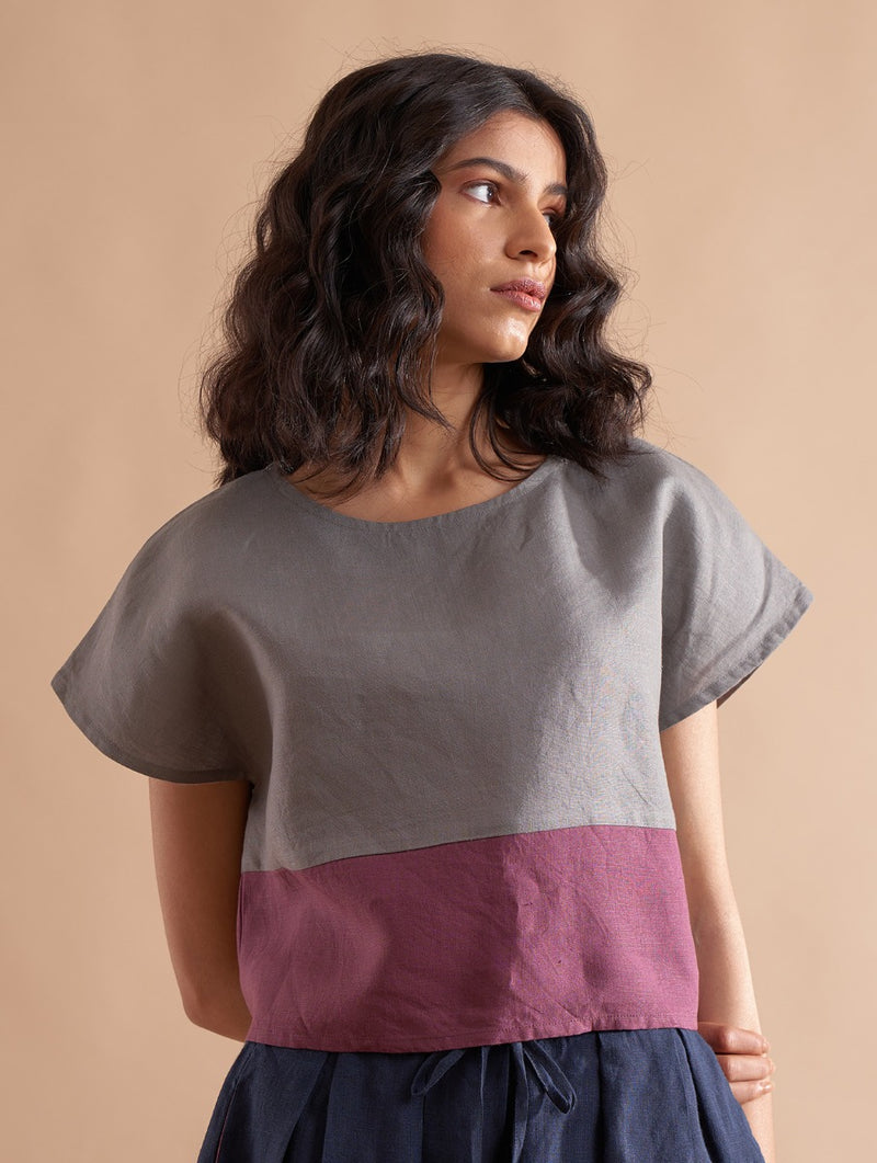 Vina Color-Blocked Top - Dusk