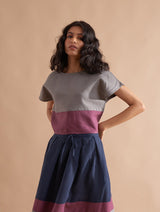 Vina Color-Blocked Top - Dusk