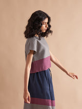 Vina Color-Blocked Top - Dusk