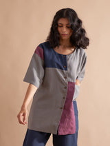 Sutton Color-Blocked Shirt - Dusk