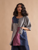 Sutton Color-Blocked Shirt - Dusk