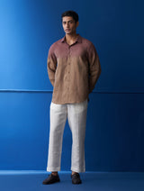 Nori Linen Tie-Dye Shirt - Plum