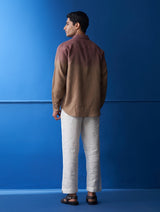 Nori Linen Tie-Dye Shirt - Plum