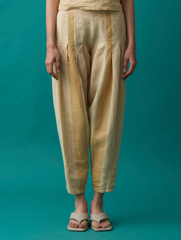 Clarissa Chambray Linen Pant - Amber