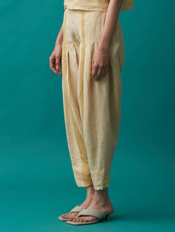 Clarissa Chambray Linen Pant - Amber
