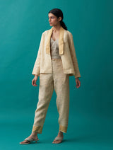 Ana Linen Summer Co-ord Set with Jacket - Amber