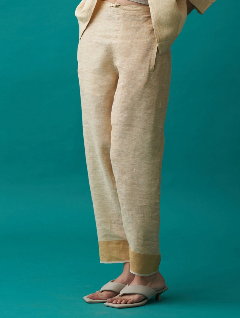 Ana Linen Summer Co-ord Set with Jacket - Amber