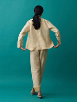 Ana Linen Summer Co-ord Set with Jacket - Amber