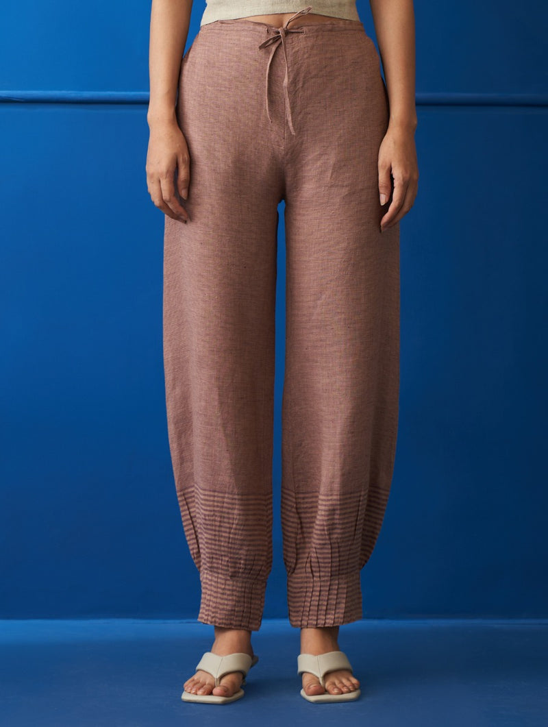 Camila Sleeveless Linen Co-ord Set - Plum