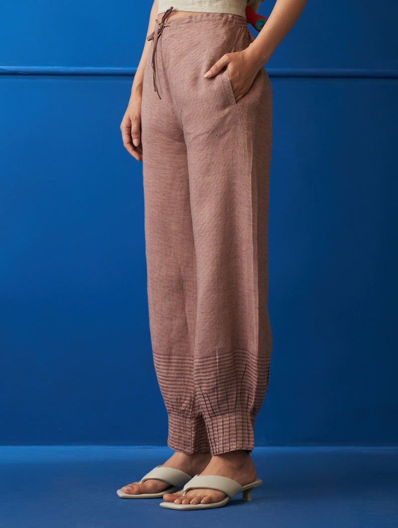 Camila Sleeveless Linen Co-ord Set - Plum